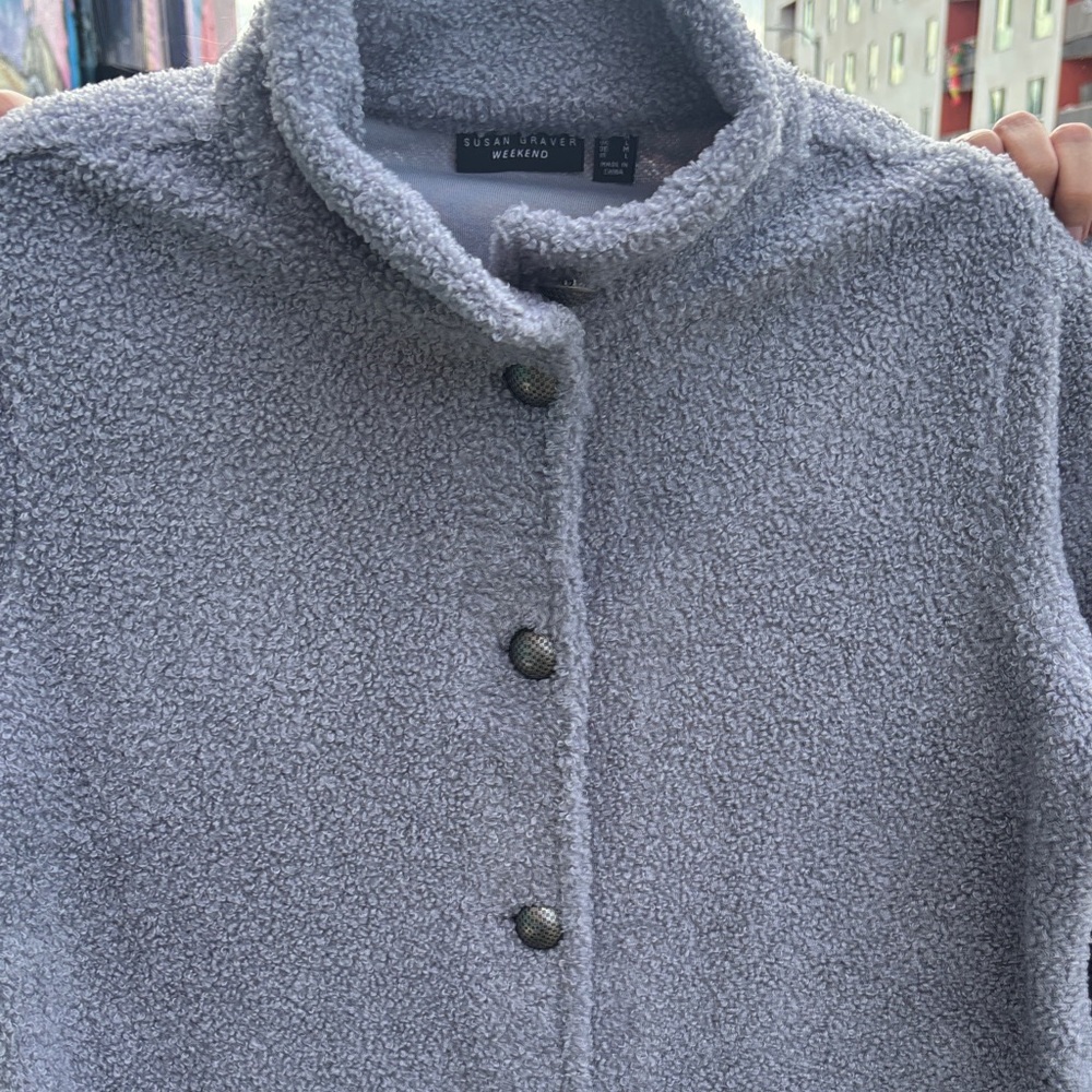Susan Graver Gray Teddy Jacket